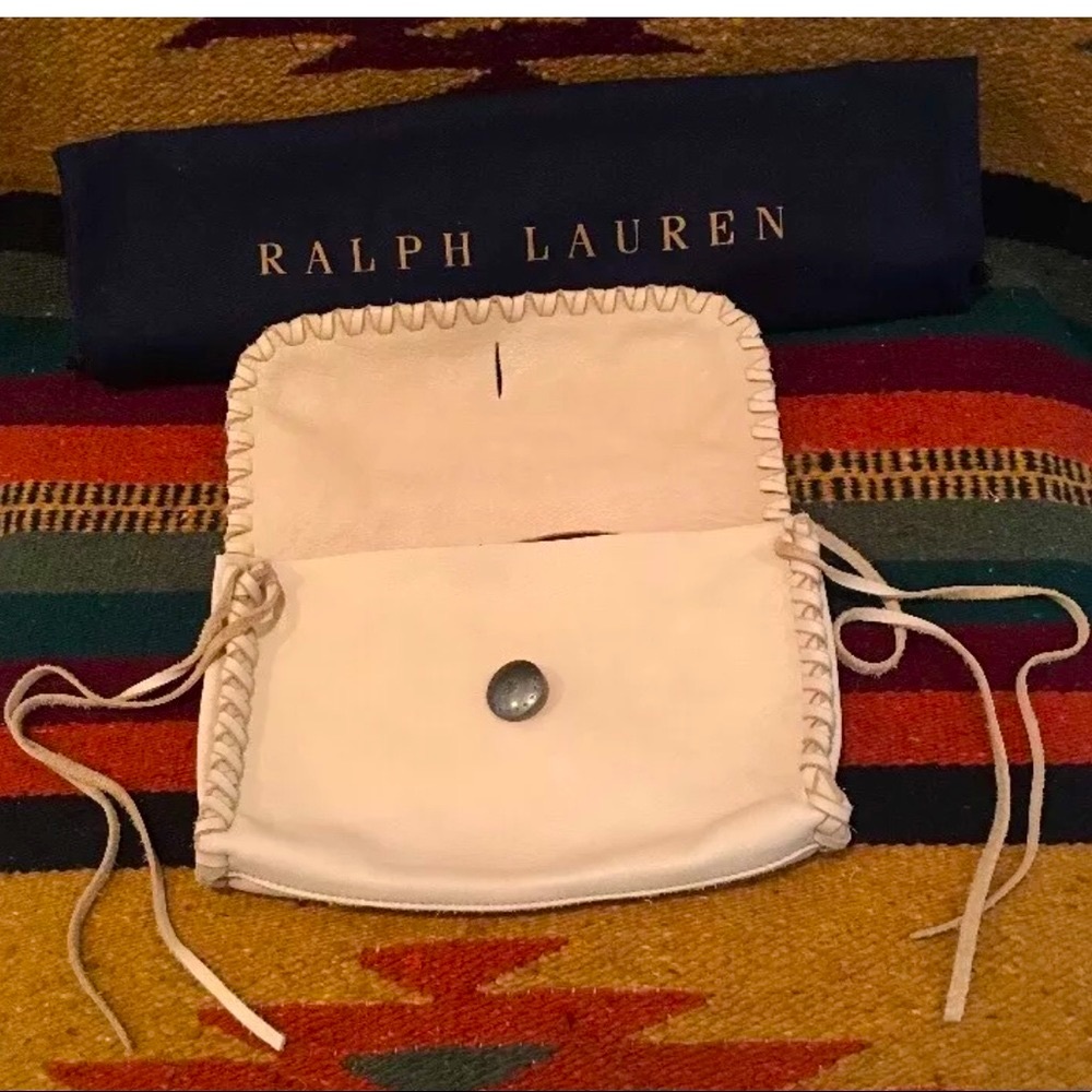 RALPH LAUREN Collection Western Line Clutch Bag Copper Silver Turquoise RARE! - Picture 4 of 8
